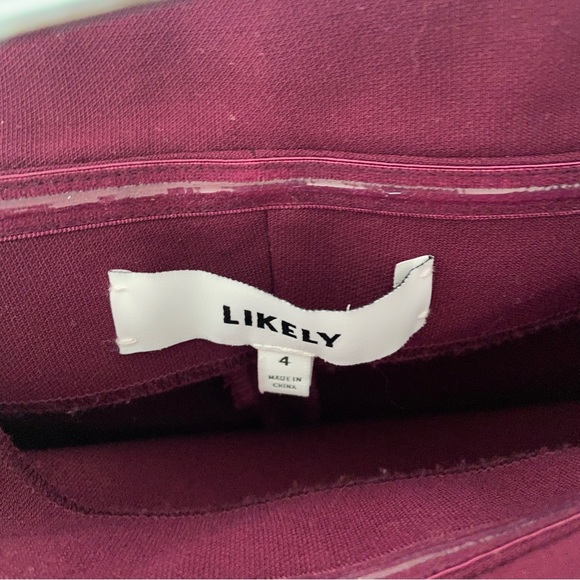 Likely Wilshire One Shoulder Ruffle Dress in Plum sz 4 - Picture 12 of 14